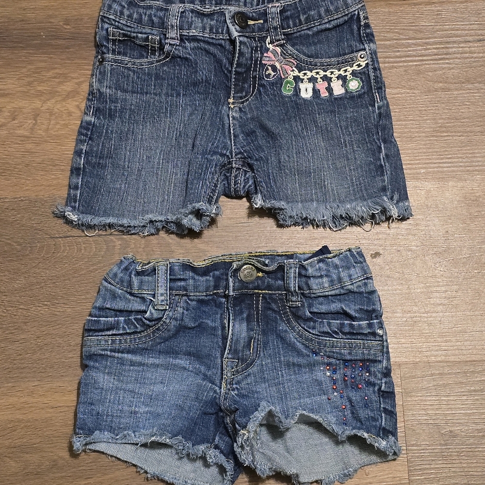 The Children's Place Blue Denim Shorts Set